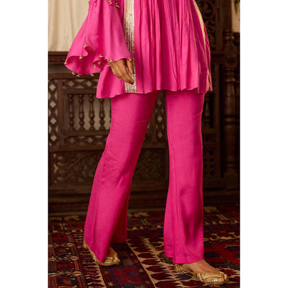 Inej Leher Hot Pink Yok Kurti with Pant (Set of 2)