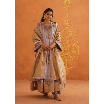 Inej Zeba Lavender Anarkali with Salwar and Dupatta (Set of 3)