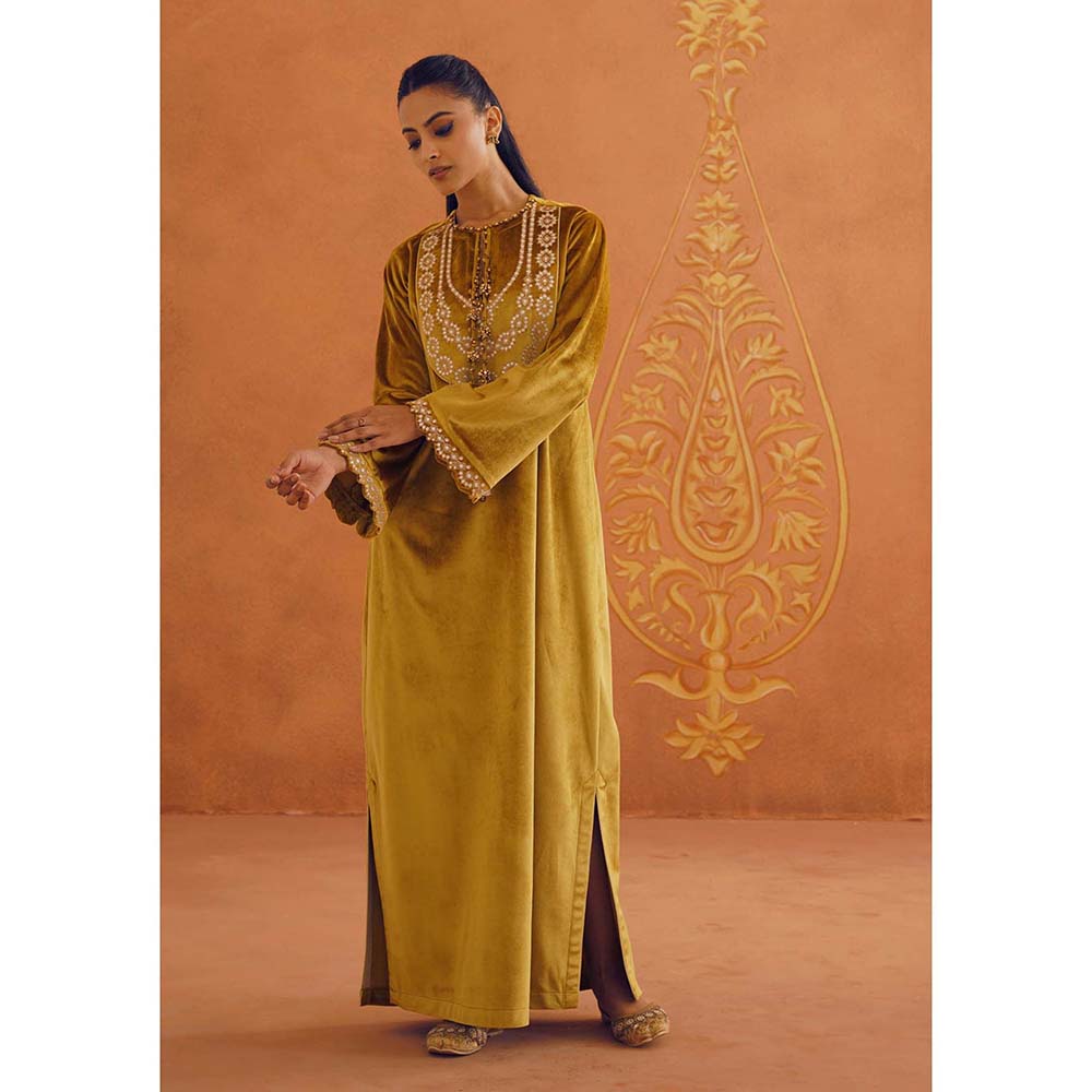Inej Zeba Mustard Long Dress