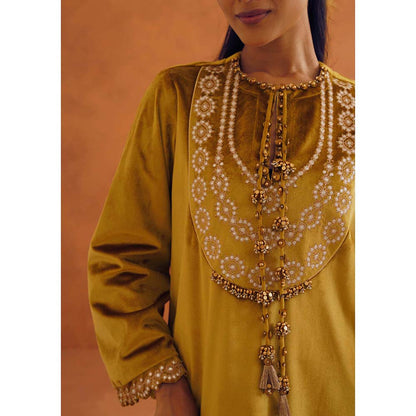 Inej Zeba Mustard Long Dress