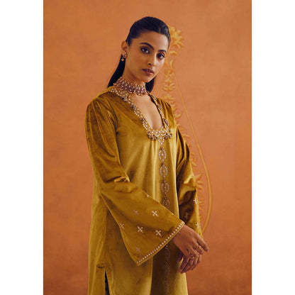 Inej Zeba Mustard A Line Co-Ord (Set of 2)