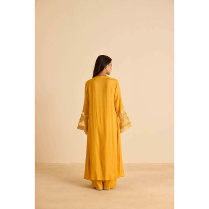 Inej Yellow Anarkali with Pant and Dupatta (Set of 3)