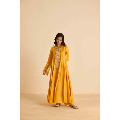 Inej Yellow Anarkali with Pant and Dupatta (Set of 3)