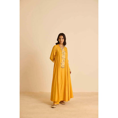 Inej Yellow Anarkali with Pant and Dupatta (Set of 3)