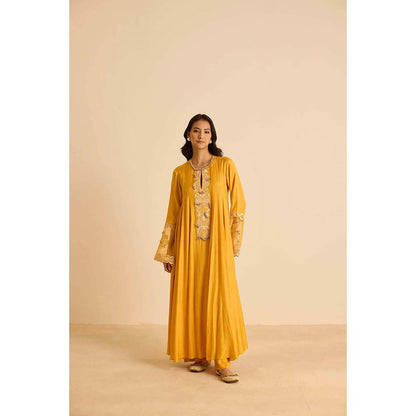 Inej Yellow Anarkali with Pant and Dupatta (Set of 3)