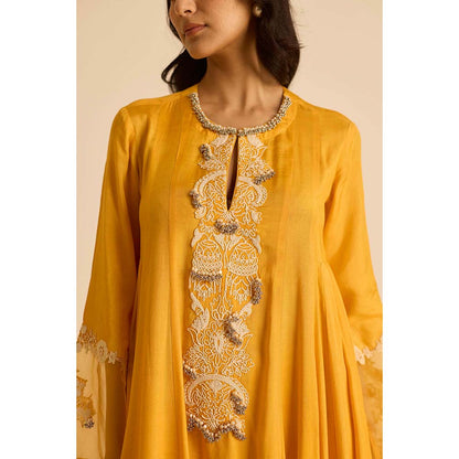 Inej Yellow Anarkali with Pant and Dupatta (Set of 3)