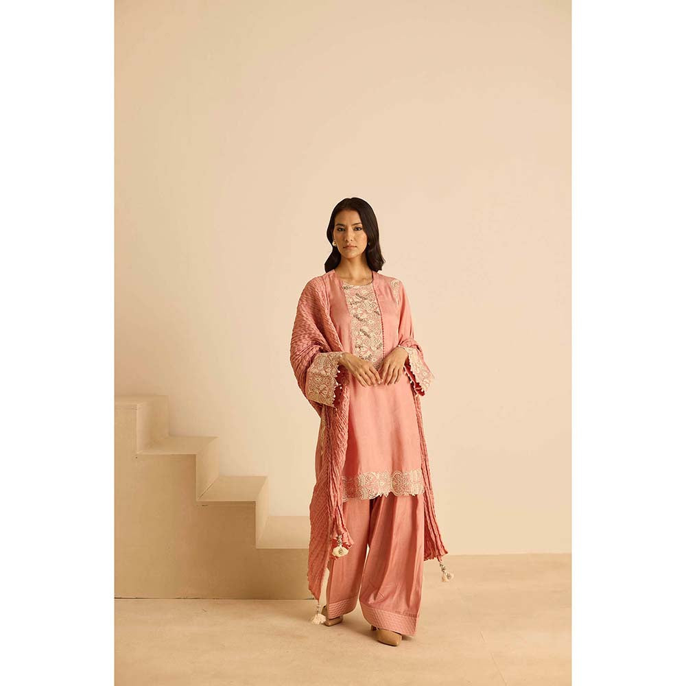 Inej Pink Kashmiri Kurta with Salwar and Dupatta (Set of 3)