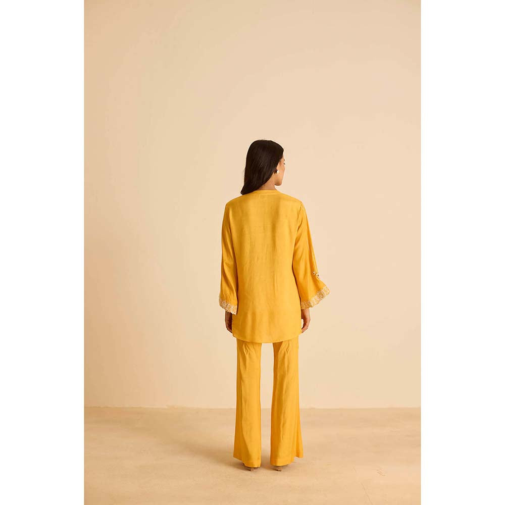 Inej Yellow Yok Top with Pant (Set of 2)