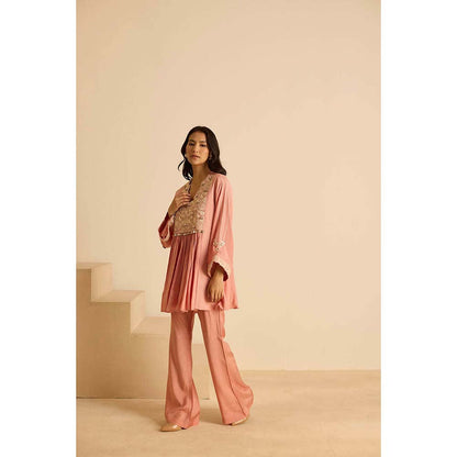 Inej Peach Yok Top with Pant (Set of 2)