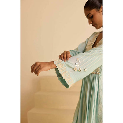 Inej Blue Yok Top with Pant (Set of 2)