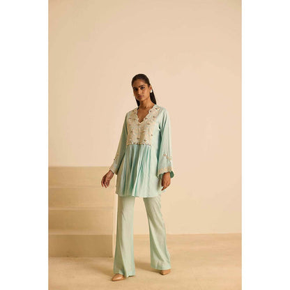 Inej Blue Yok Top with Pant (Set of 2)