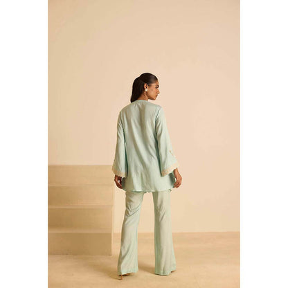 Inej Blue Yok Top with Pant (Set of 2)