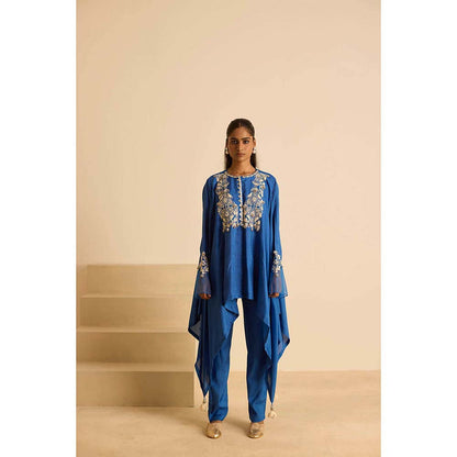 Inej Blue A Line Top with Pant (Set of 2)