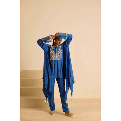 Inej Blue A Line Top with Pant (Set of 2)