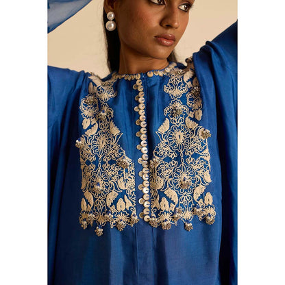 Inej Blue A Line Top with Pant (Set of 2)