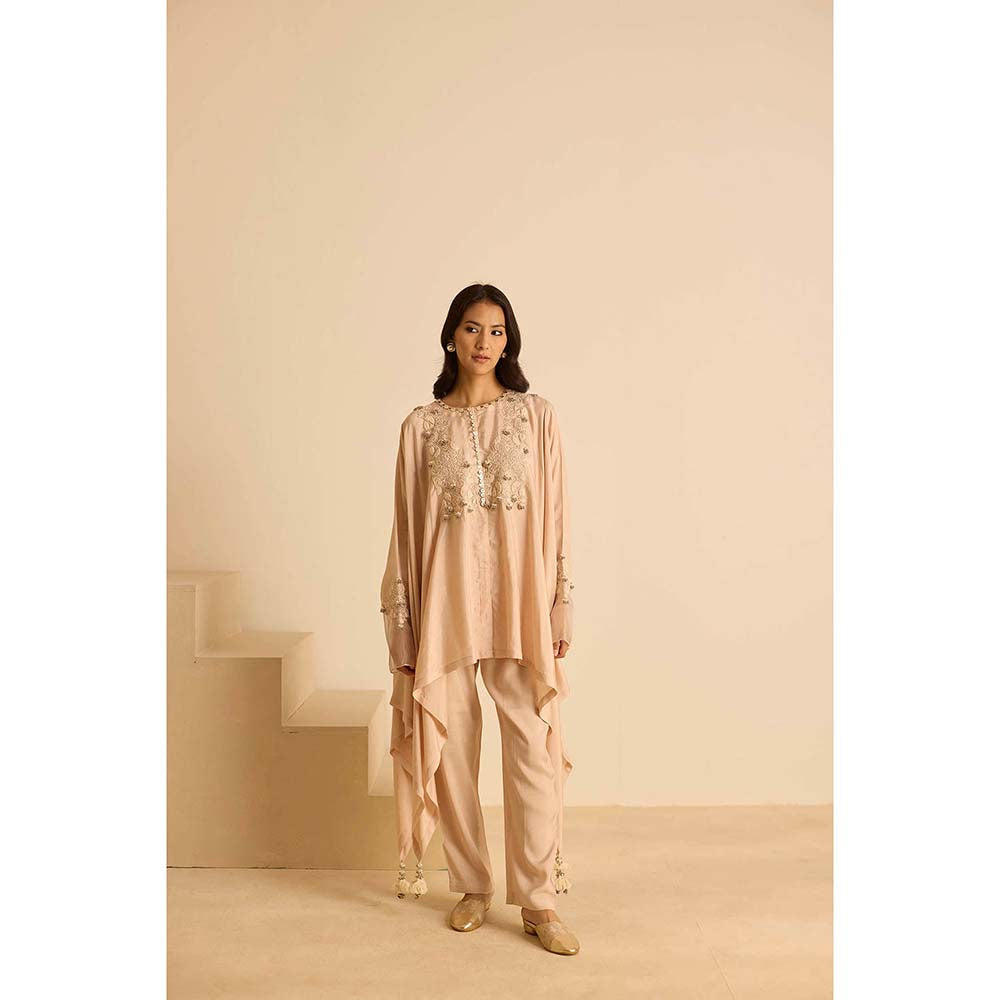 Inej Beige A Line Top with Pant (Set of 2)