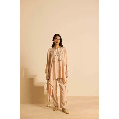 Inej Beige A Line Top with Pant (Set of 2)