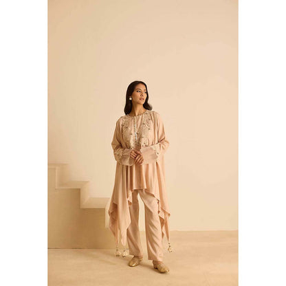 Inej Beige A Line Top with Pant (Set of 2)