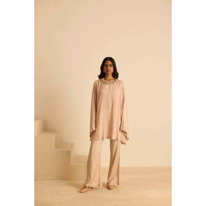 Inej Beige Square Co-Ord (Set of 2)