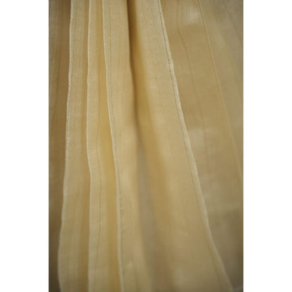 Isadora Life Womens Stripes Zari Ivory Pre-Draped Saree With Unstitched Blouse