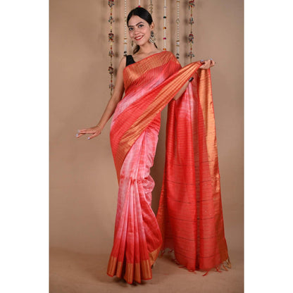 Isadora Life Womens Sequined Tassels Multi-Color Pre-Draped Saree With Unstitched Blouse
