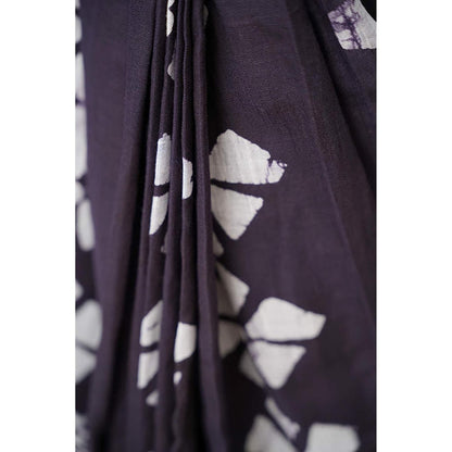 Isadora Life Traditional Jaipuri Print Black Ready To Wear Saree With Unstitched Blouse