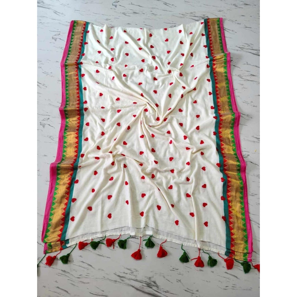 Isadora Life Multi-Color Geometric Pre-draped Saree With Unstitched Blouse