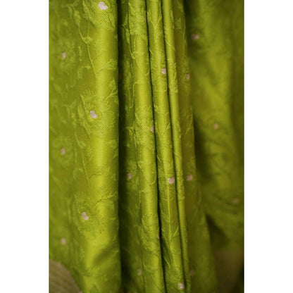 Isadora Life Banarasi Mashru Silk Saree with Unstitched Blouse
