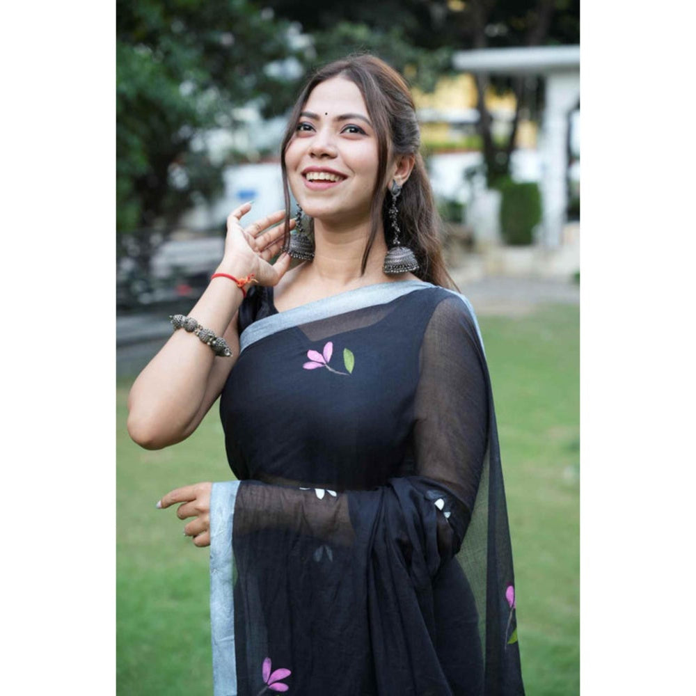 Isadora Life Shakuntala Hand Painted Saree with Unstitched Blouse