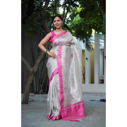 Isadora Life Soft Tissue Saree with Unstitched Blouse