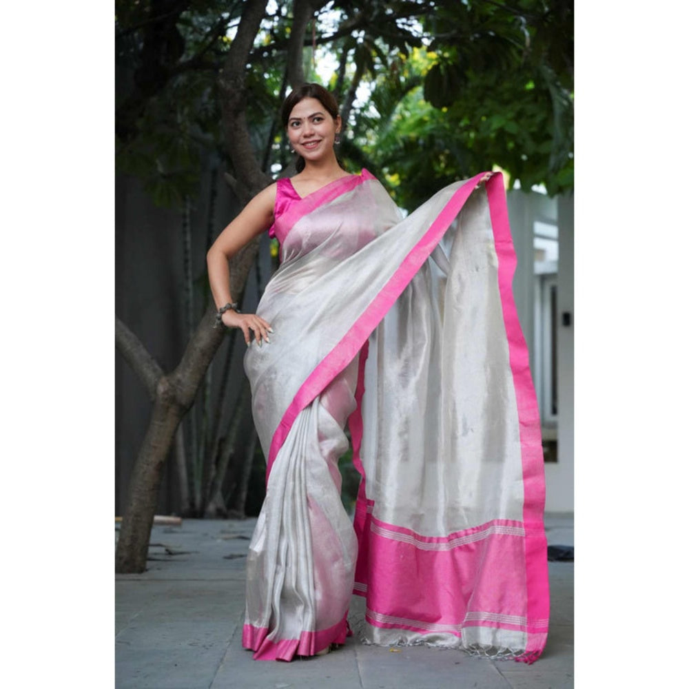 Isadora Life Soft Tissue Saree with Unstitched Blouse