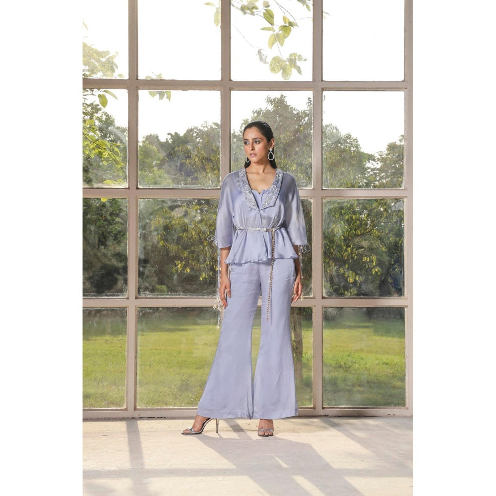 ISHA GUPTA TAYAL Lavender Embroidered Co-Ord Set