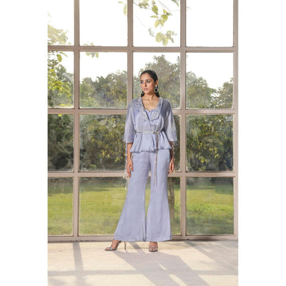 ISHA GUPTA TAYAL Lavender Embroidered Co-Ord Set