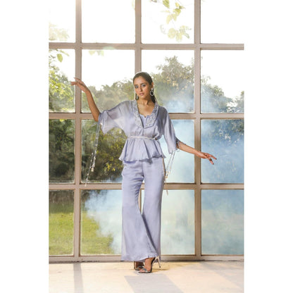 ISHA GUPTA TAYAL Lavender Embroidered Co-Ord Set