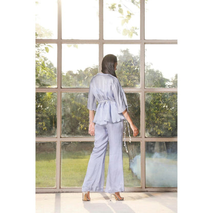 ISHA GUPTA TAYAL Lavender Embroidered Co-Ord Set