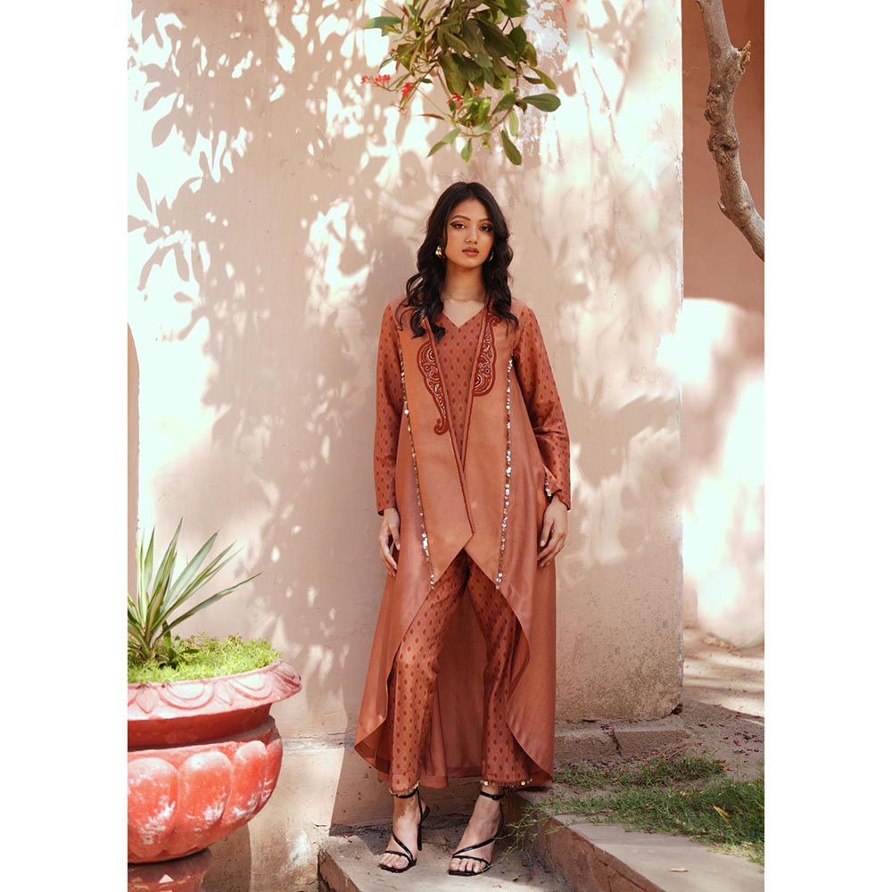 ISHA GUPTA TAYAL Mustard Avni Shrug Kurta and Pant