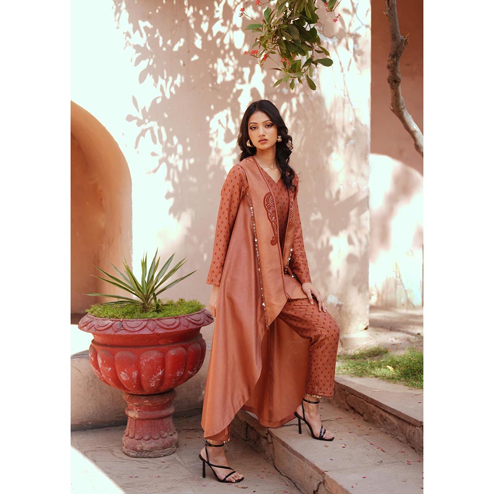 ISHA GUPTA TAYAL Mustard Avni Shrug Kurta and Pant