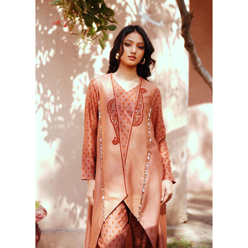ISHA GUPTA TAYAL Mustard Avni Shrug Kurta and Pant