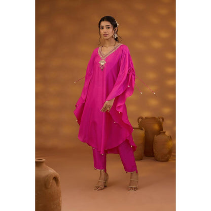 ISHA GUPTA TAYAL Pink Nandi Kaftan and Pant Set