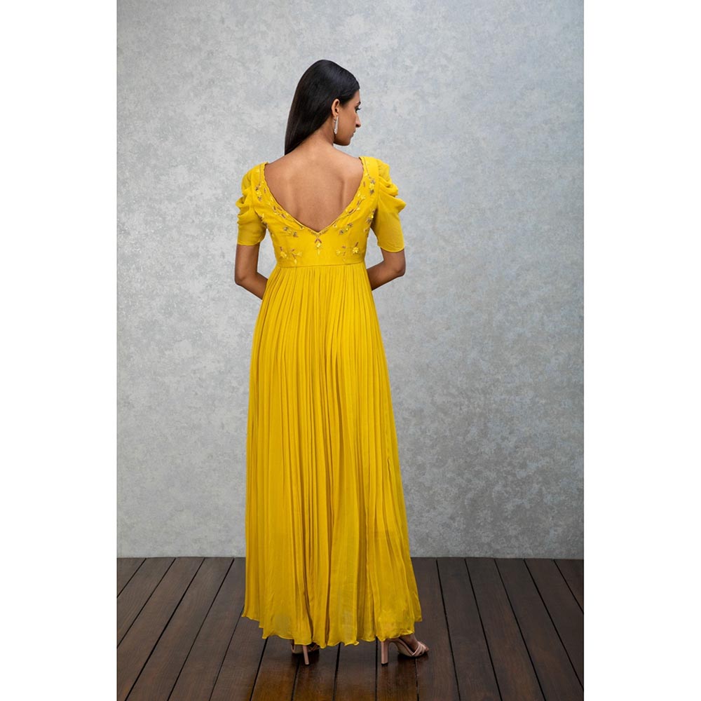 ISHA GUPTA TAYAL Yellow Citrine Kurta and Palazzo Set