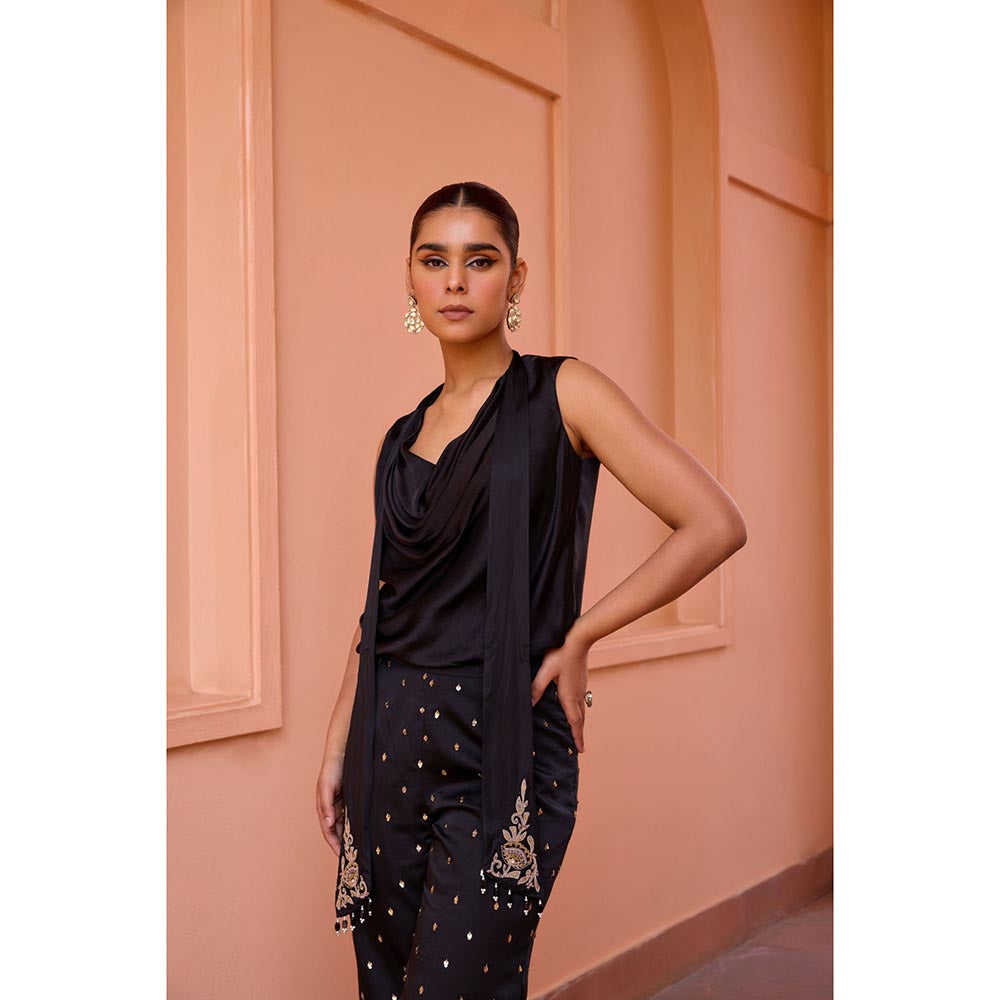 ISHA GUPTA TAYAL Black Jugni Top and Pant