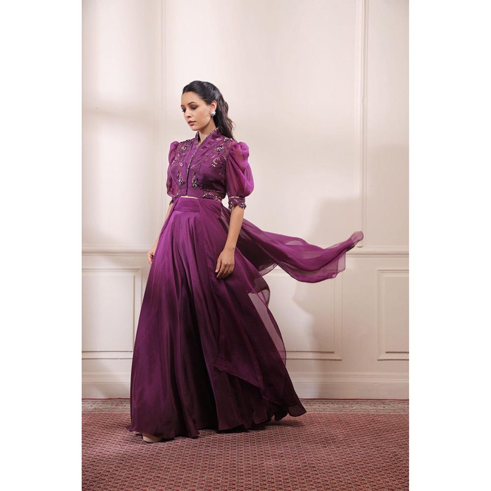 ISHA GUPTA TAYAL Purple Amethyst Kurta and Sharara Set