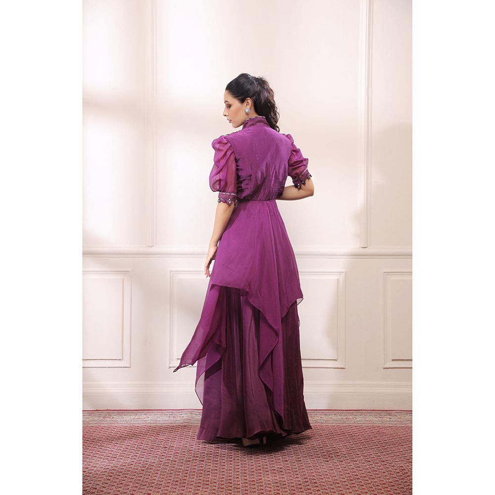 ISHA GUPTA TAYAL Purple Amethyst Kurta and Sharara Set