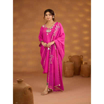 ISHA GUPTA TAYAL Pink Gulabi Kamal Kurta and Pant with Dupatta