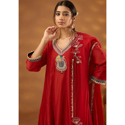 ISHA GUPTA TAYAL Red Shringar Kurta and Pant with Dupatta