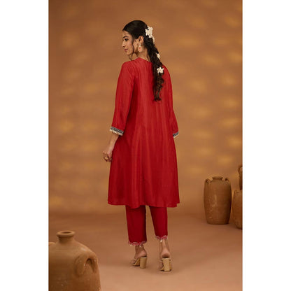 ISHA GUPTA TAYAL Red Shringar Kurta and Pant with Dupatta