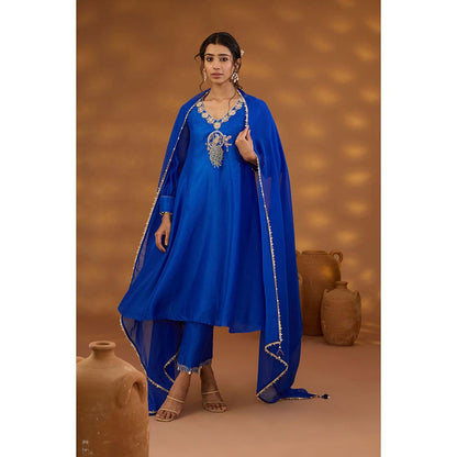 ISHA GUPTA TAYAL Blue Mayur Bagh Kurta and Pant with Dupatta