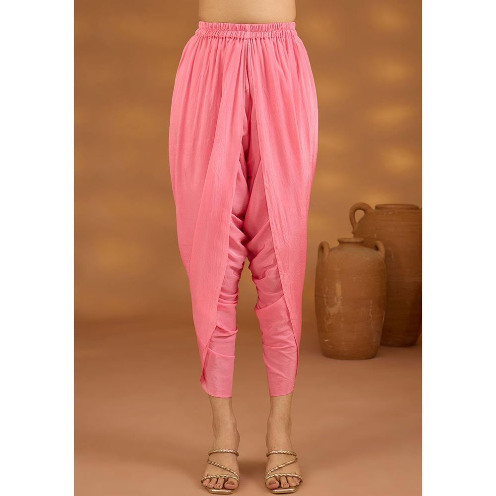 ISHA GUPTA TAYAL Pink Kamdhenu Gulabi Anarkali and Pant with Dupatta