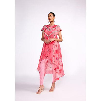 ISHA GUPTA TAYAL Pink Top and Pant with Jacket
