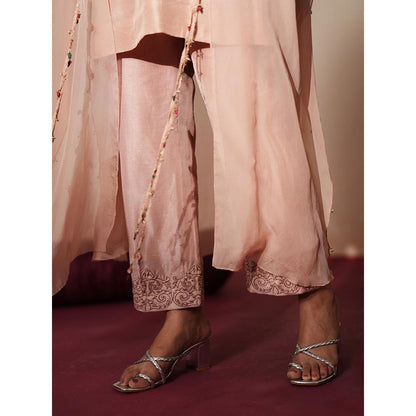 ISHA GUPTA TAYAL Pink Gulabratna Kurta and Pant with Cape